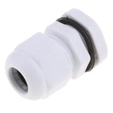 Max 10Pcs Waterproof IP68 Nylon Cable Gland Joints White Cord Connector PG 11