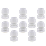 Max 10Pcs Waterproof IP68 Nylon Cable Gland Joints White Cord Connector PG 16