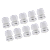 Max 10Pcs Waterproof IP68 Nylon Cable Gland Joints White Cord Connector PG 16