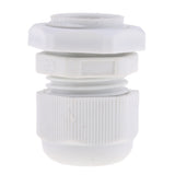 Max 10Pcs Waterproof IP68 Nylon Cable Gland Joints White Cord Connector PG 16