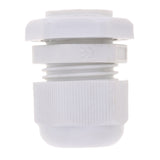 Max 10Pcs Waterproof IP68 Nylon Cable Gland Joints White Cord Connector PG 16