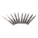 Max 10 Piece 4mm Wood Milling Carving Cutter Flat Cutter Carved 15 Degree 0.1mm