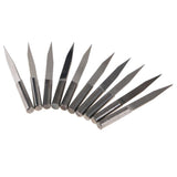 Max 10 Piece 4mm Wood Milling Carving Cutter Flat Cutter Carved 15 Degree 0.1mm