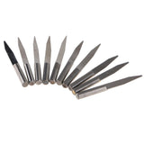 Max 10 Piece 4mm Wood Milling Carving Cutter Flat Cutter Carved 15 Degree 0.6mm