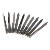 Max 10 Pieces 4mm Wood Milling Carving Cutter Flat Knife Carved 35 Degree 0.4mm