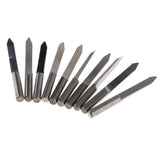 Max 10 Pieces 4mm Wood Milling Carving Cutter Flat Knife Carved 35 Degree 0.5mm