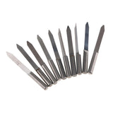 Max 10 Pieces 4mm Wood Milling Carving Cutter Flat Knife Carved 35 Degree 0.8mm