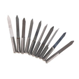 Max 10 Pieces 4mm Wood Milling Carving Cutter Flat Knife Carved 35 Degree 0.8mm