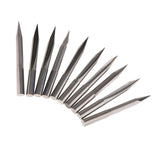 Max 10 Pcs Engraving Carving Cutter Computer Carved Tool 60mm 30mm 20degree 0.5