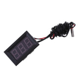 Max LED DC12V Digital Thermometer Mini Temperature Probe -50-110 Celsius Blue