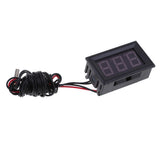 Max LED DC12V Digital Thermometer Mini Temperature Probe -50-110 Celsius Blue
