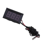 Max LED DC12V Digital Thermometer Mini Temperature Probe -50-110 Celsius Blue