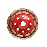 Max Double Row Diamond Grinding Cup Wheel Stone Marble Concrete Sanding Disc 5 Inch