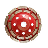 Max Double Row Diamond Grinding Cup Wheel Stone Marble Concrete Sanding Disc 5 Inch