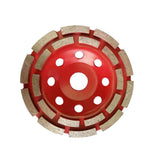 Max Double Row Diamond Grinding Cup Wheel Stone Marble Concrete Sanding Disc 5 Inch