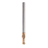 Max HRC55 Tungsten Carbide Coated Ball Nose End Mill CNC Tool Radius 2mm