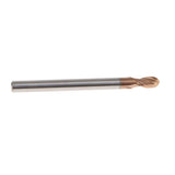 Max HRC55 Tungsten Carbide Coated Ball Nose End Mill CNC Tool Radius 2mm