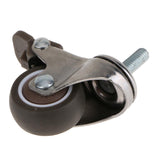 Max Heavy Duty Rubber Screw Brake Universal Mute Wheel Industrial Caster 1.5 inch