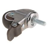 Max Heavy Duty Rubber Screw Brake Universal Mute Wheel Industrial Caster 1.5 inch