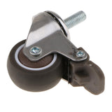 Max Heavy Duty Rubber Screw Brake Universal Mute Wheel Industrial Caster 1.5 inch