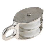 Max Swivel Pulley Sheave Hanging Rigging Rope Hoist Lifting Double Wheel 50mm