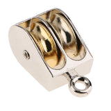 Max Fixed Eye Pulley Sheave Rigging Hoist Rope Hanging Lifting Double Wheel 13mm