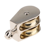 Max Fixed Eye Pulley Sheave Rigging Hoist Rope Hanging Lifting Double Wheel 13mm