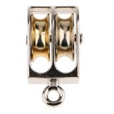 Max Fixed Eye Pulley Sheave Rigging Hoist Rope Hanging Lifting Double Wheel 13mm