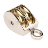 Max Fixed Eye Pulley Sheave Rigging Hoist Rope Hanging Lifting Double Wheel 40mm