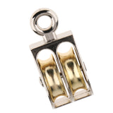 Max Fixed Eye Pulley Sheave Rigging Hoist Rope Hanging Lifting Double Wheel 40mm