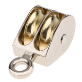 Max Fixed Eye Pulley Sheave Rigging Hoist Rope Hanging Lifting Double Wheel 40mm