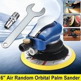 Max 6'' Air Random Orbital Sander Pneumatic Disc Polisher Grinding Sanding Tool