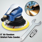 Max 6'' Air Random Orbital Sander Pneumatic Disc Polisher Grinding Sanding Tool