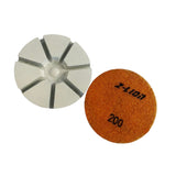 Maxbell 3 inch Dry Diamond Polishing Pads 10mm Thick Stone Concrete 200# orange