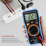 Max AN819A LCD Digital Multimeter Voltmeter Ammeter Ohmmeter with Test Leads Blue