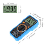 Max AN819A LCD Digital Multimeter Voltmeter Ammeter Ohmmeter with Test Leads Blue