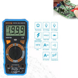 Max AN819A LCD Digital Multimeter Voltmeter Ammeter Ohmmeter with Test Leads Blue