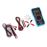 Max AN819A LCD Digital Multimeter Voltmeter Ammeter Ohmmeter with Test Leads Blue