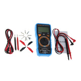 Max AN819A LCD Digital Multimeter Voltmeter Ammeter Ohmmeter with Test Leads Blue