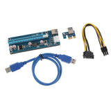 Max VER006C 1x To 16x GPU Extender Riser Card 6 PIN SATA Adapter Cable USB 3.0