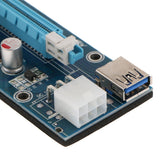 Max VER006C 1x To 16x GPU Extender Riser Card 6 PIN SATA Adapter Cable USB 3.0