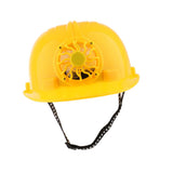 Maxbell Solar Powered Safety Helmet Work Cap Hat Head Protect with Cooling Fan Yellow