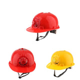 Maxbell Solar Powered Safety Helmet Work Cap Hat Head Protect with Cooling Fan Yellow