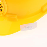 Maxbell Solar Powered Safety Helmet Work Cap Hat Head Protect with Cooling Fan Yellow