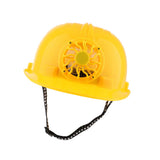 Maxbell Solar Powered Safety Helmet Work Cap Hat Head Protect with Cooling Fan Yellow