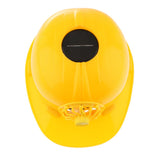 Maxbell Solar Powered Safety Helmet Work Cap Hat Head Protect with Cooling Fan Yellow