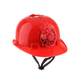 Maxbell Solar Powered Safety Helmet Work Cap Hat Head Protect with Cooling Fan Red