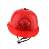 Maxbell Solar Powered Safety Helmet Work Cap Hat Head Protect with Cooling Fan Red