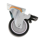 Max PU Swivel Castor Wheels Trolley Furniture Cart Caster with Brake 4inch