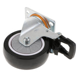 Max PU Swivel Castor Wheels Trolley Furniture Cart Caster with Brake 4inch